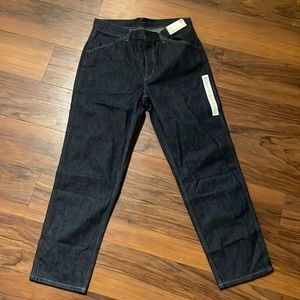 Uniqlo U Wide Fit Tapered Jeans Dark Blue Wash